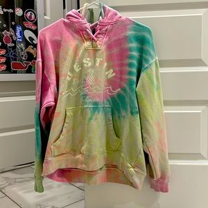 Destin Florida tie dye hodddie size L
